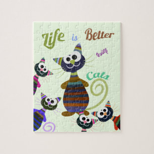 Colourful funny cats jigsaw puzzle