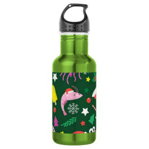 colourful funny christmas pattern 532 ml water bottle