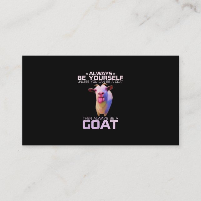 Colourful Funny Goat Gift Enclosure Card (Front)