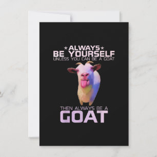 Colourful Funny Goat Gift Invitation