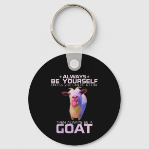 Colourful Funny Goat Gift Key Ring