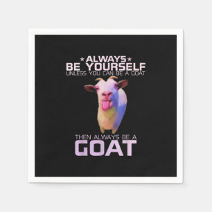 Colourful Funny Goat Gift Napkin