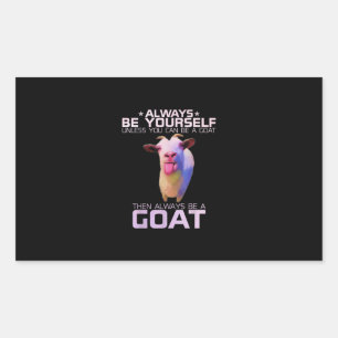 Colourful Funny Goat Gift Rectangular Sticker