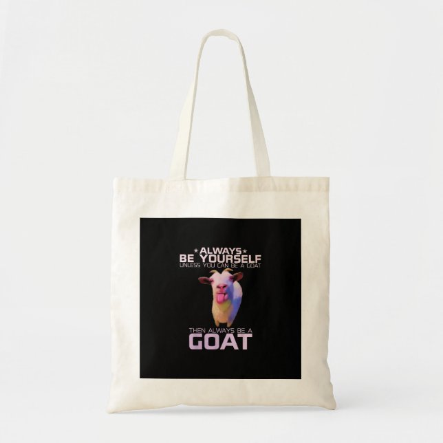 Colourful Funny Goat Gift Tote Bag (Front)