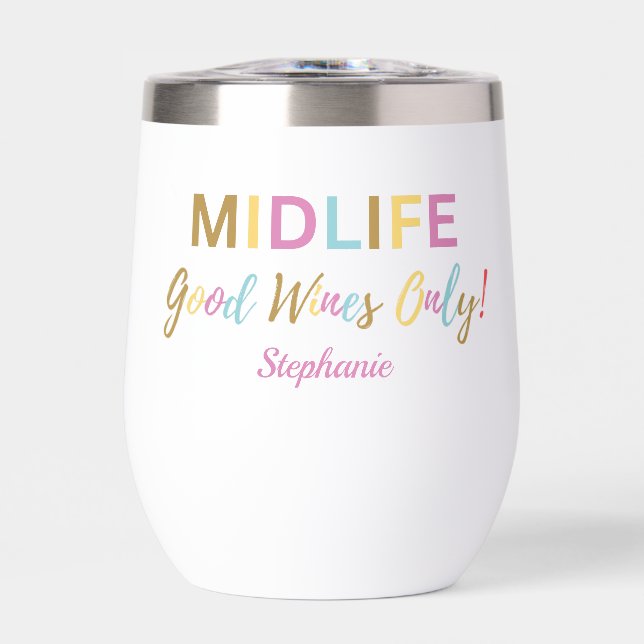 Colourful Funny Midlife Good Wines 50th Birthday (Front)