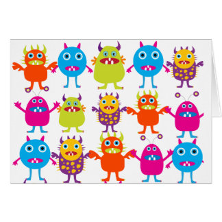Colourful Funny Monster Party Creatures Bash