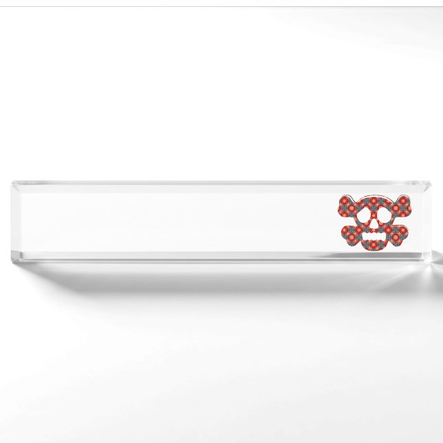 Colourful funny skull nameplate (Front)