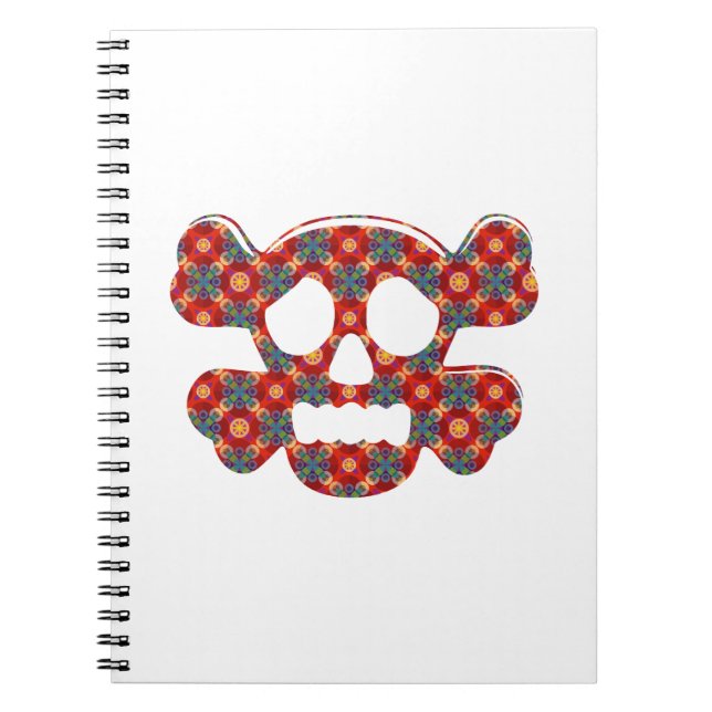 Colourful funny skull notebook (Front)