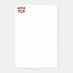 Colourful funny skull post-it notes