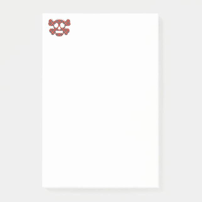 Colourful funny skull post-it notes (Front)