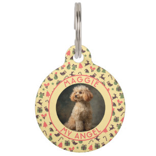 Colourful Fur Parent Gift Christmas Print Pet Tag