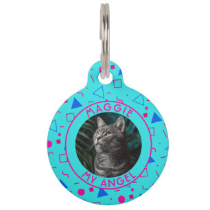 Colourful Fur Parent Gift Memphis Pattern Pet Tag