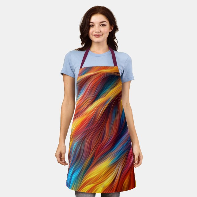 Colourful Fur Texture Background-68454 Apron (Worn)