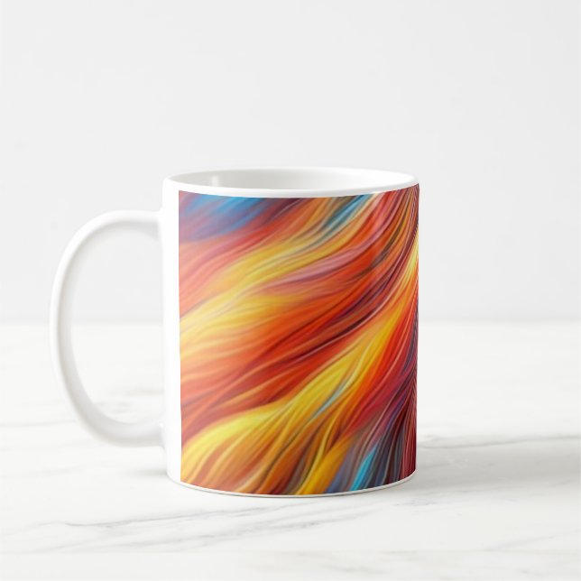Colourful Fur Texture Background-68454 Coffee Mug (Left)