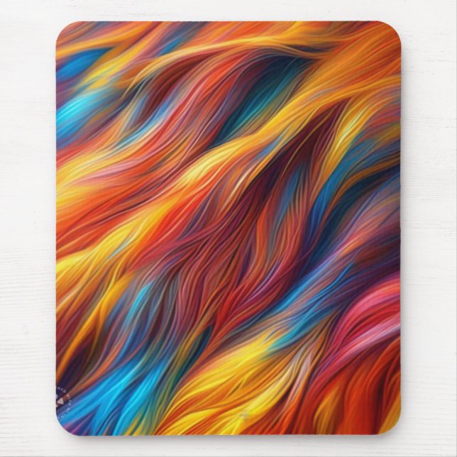 Colourful Fur Texture Background-68454 Mouse Mat (Front)