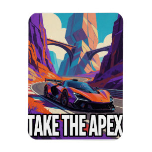 🎨 Colourful Futuristic Car Abstract Magnet