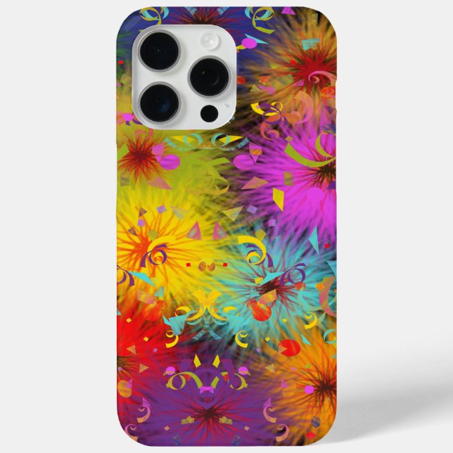 Colourful Fuzzy Splat and Confetti Case-Mate iPhone Case (Back)