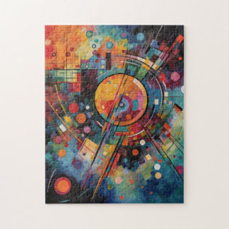 Colourful Galaxy Abstract Painting Jigsaw Puzzle