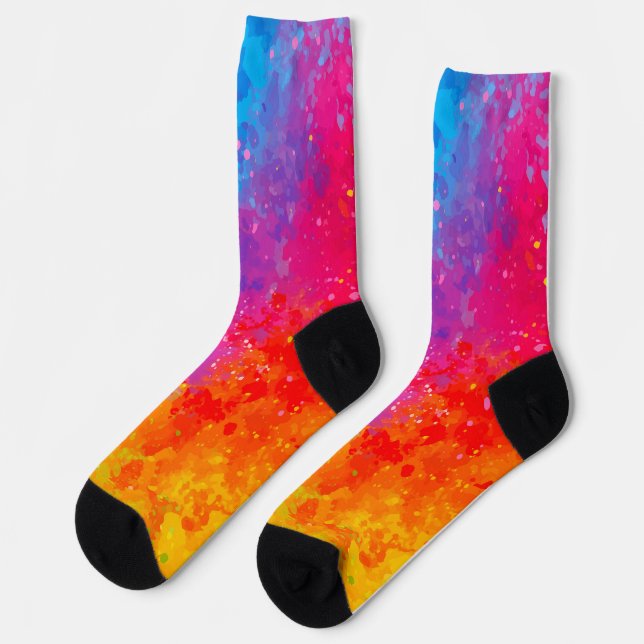 Colourful Galaxy Design Socks (Left)