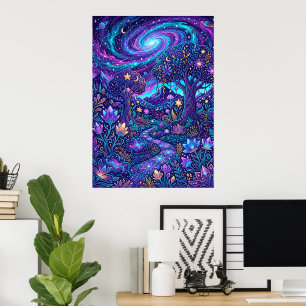 Colourful Galaxy Fantasy Poster