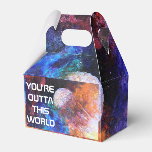 Colourful Galaxy Painting Kids Cool Birthday Party Favour Box