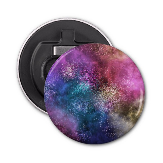Colourful Galaxy Pattern Bottle Opener (Front)