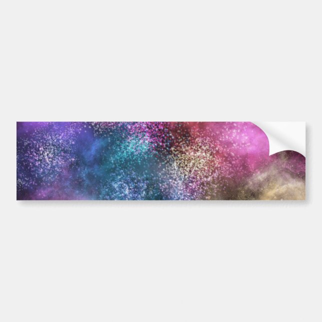 Colourful Galaxy Pattern Bumper Sticker (Front)