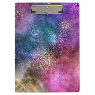 Colourful Galaxy Pattern Clipboard