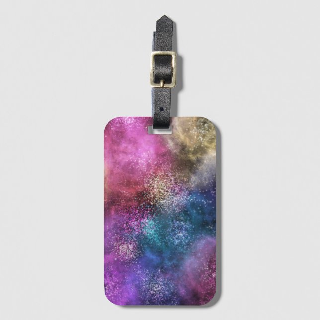 Colourful Galaxy Pattern Luggage Tag (Front Vertical)