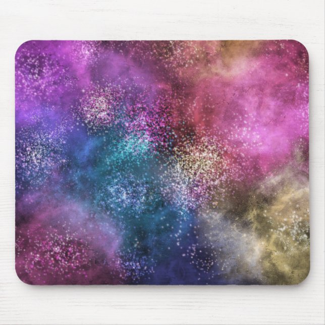 Colourful Galaxy Pattern Mouse Mat (Front)