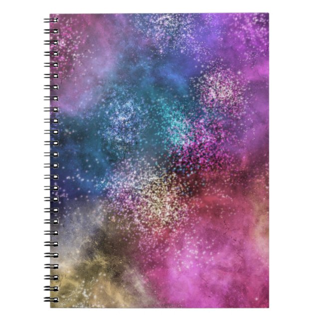 Colourful Galaxy Pattern Notebook (Front)