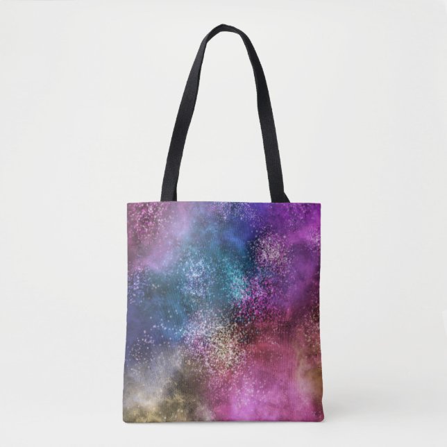 Colourful Galaxy Pattern Tote Bag (Front)