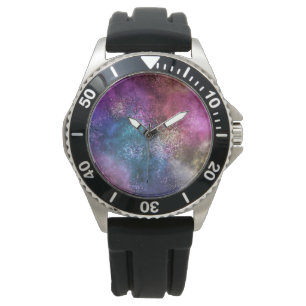 Colourful Galaxy Pattern Watch