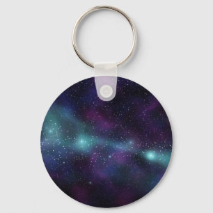 Colourful galaxy space key ring