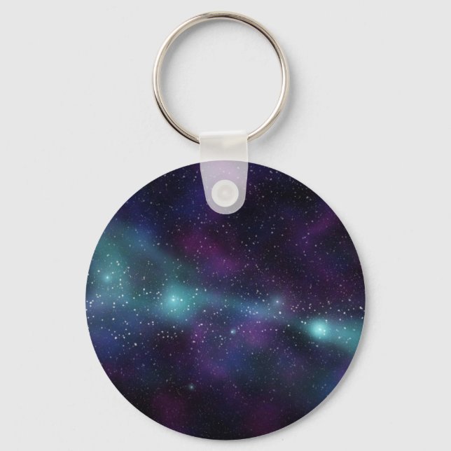 Colourful galaxy space key ring (Front)