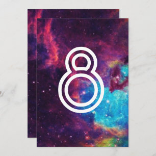Colourful Galaxy Wedding Table Numbers