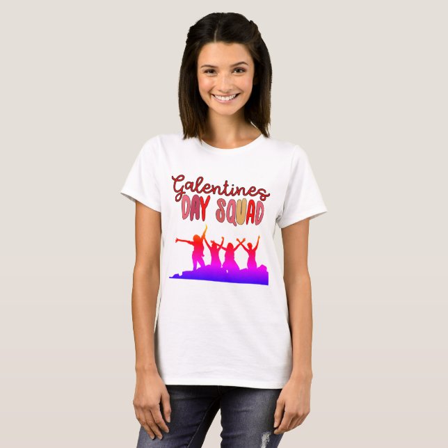 Colourful Galentine's Day Squad  Silhouette Women' T-Shirt (Front Full)