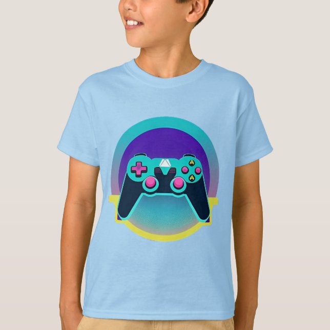 Colourful Gaming Controller T-Shirt (Front)