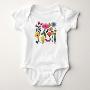 Colourful Garden Baby Bodysuit