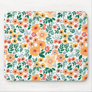 Colourful Garden Bouquet Pattern Mouse Mat
