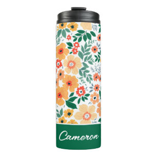 Colourful Garden Bouquet Pattern Thermal Tumbler