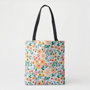 Colourful Garden Bouquet Pattern Tote Bag