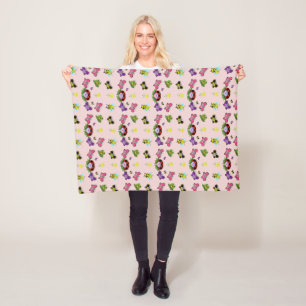 Colourful Garden Fleece Blanket