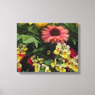 Colourful Garden Flowers Canvas Print
