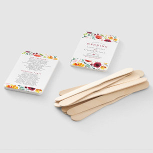 Colourful Garden Flowers Collage Hand Fan