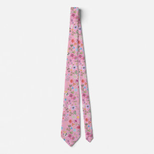 Colourful Garden Flowers Wildflower Spring Meadow Tie