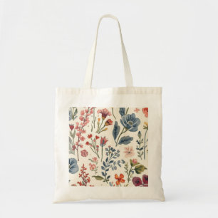 Colourful Garden Flowers Wildflower Spring Meadow Tote Bag