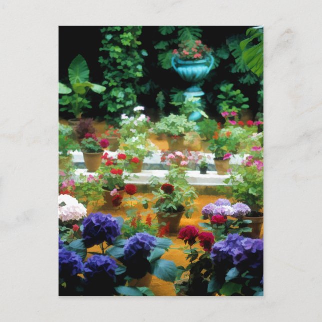 Colourful Garden in Andalucia, Spain - Roses Postcard (Front)