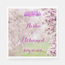 Colourful Garden Islamic Muslim Wedding Napkins