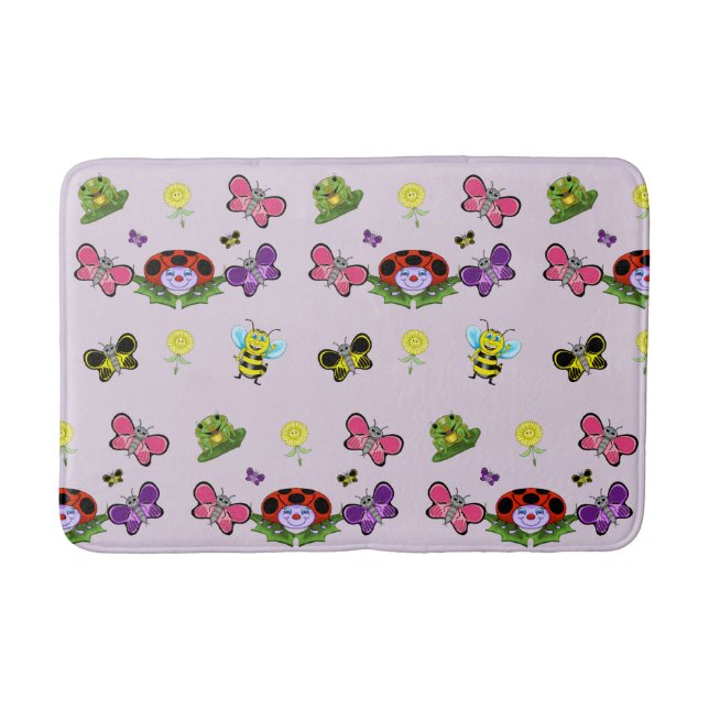 Colourful Garden Medium Bath Mat (Front)